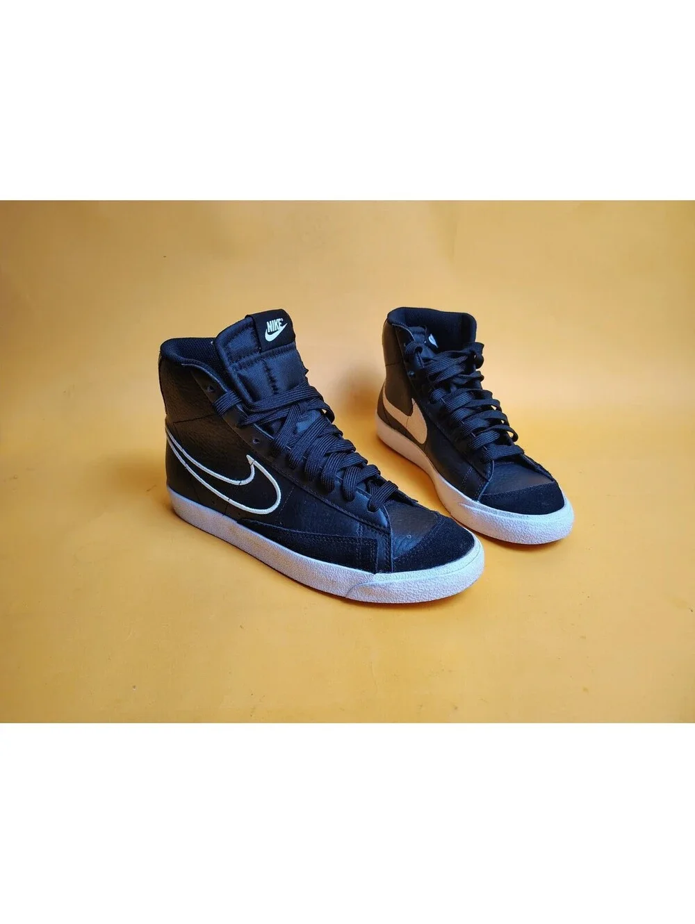 Nike Blazer Mid 77 SE Playful Fonts Black White GS 6.5Y Women 8 Shoes DJ0265-001